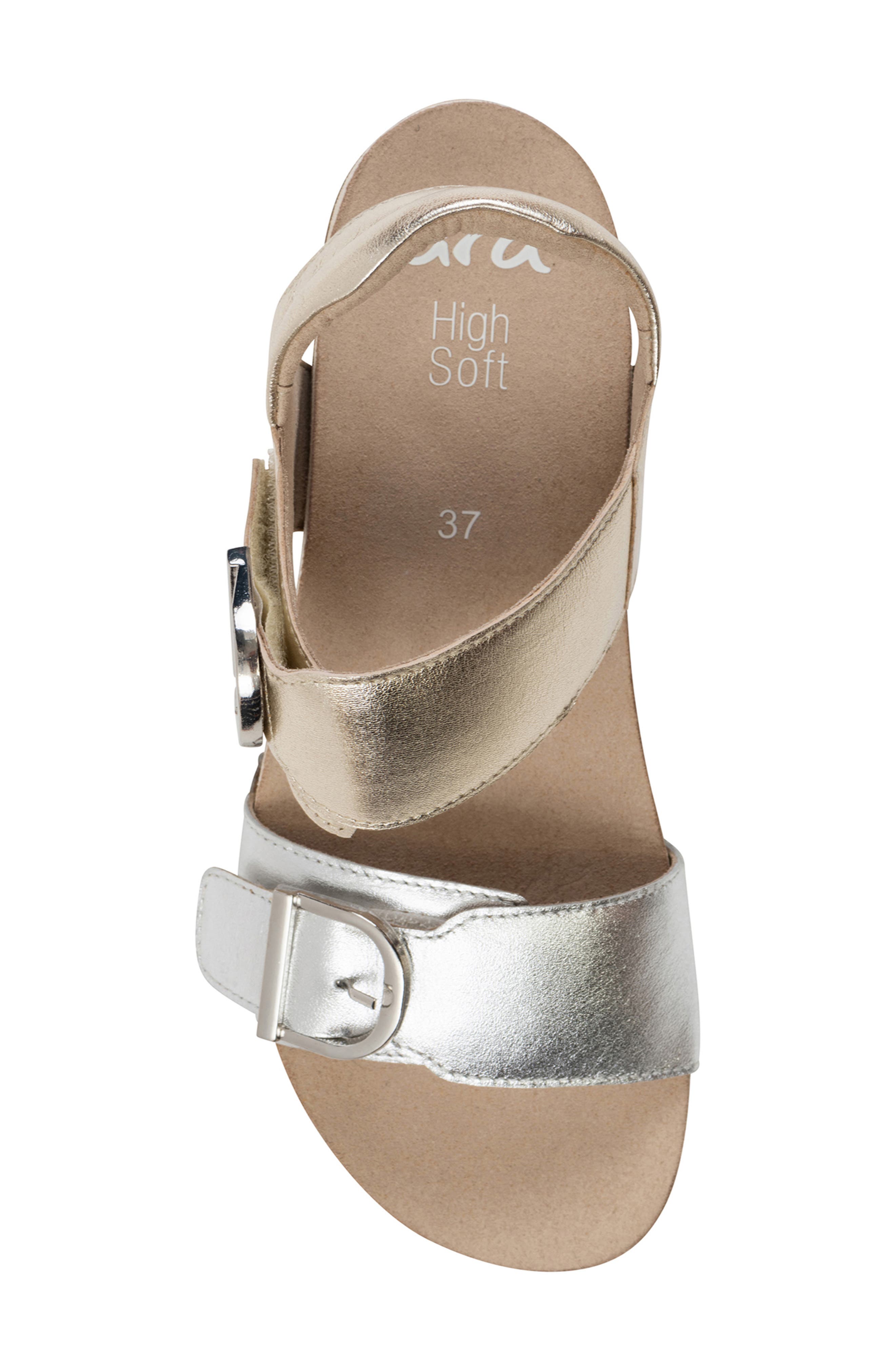 Nova Slingback Platform Wedge Sandal, Alternate, color, SILVER/ PLATINUM