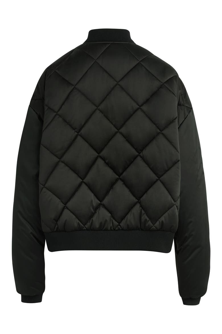 The Favorite Quilted Bomber Jacket, Alternate, color, BLACK/BLACK