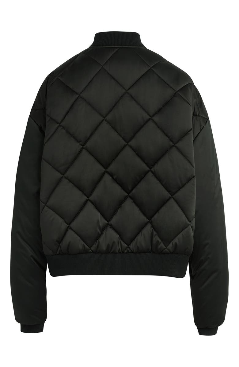 Favorite Daughter The Favorite Quilted Bomber Jacket, Alternate, color, Black/Black
