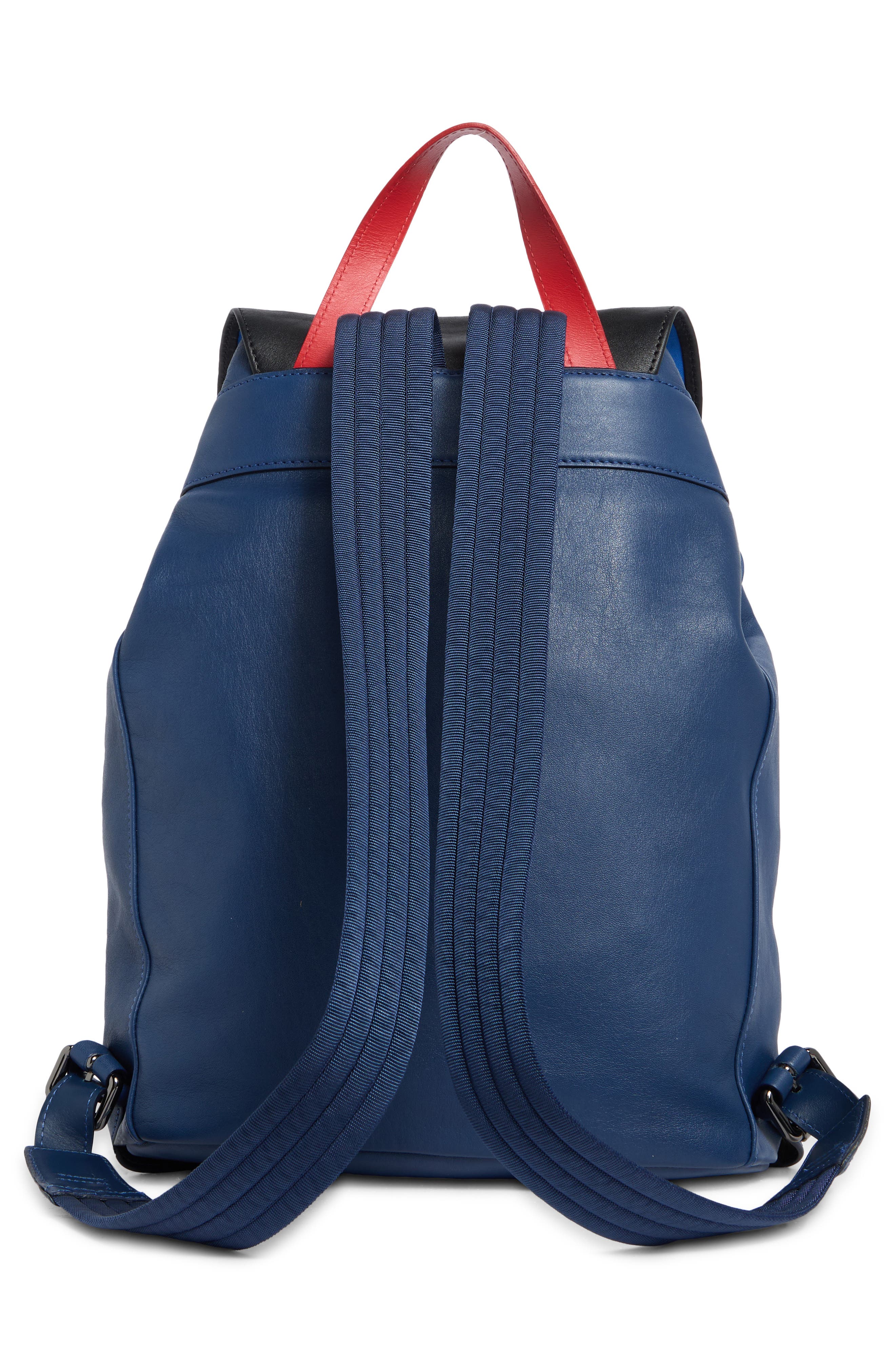 Longchamp LC3D Colorblock Medium Leather Backpack, Alternate, color, Blue