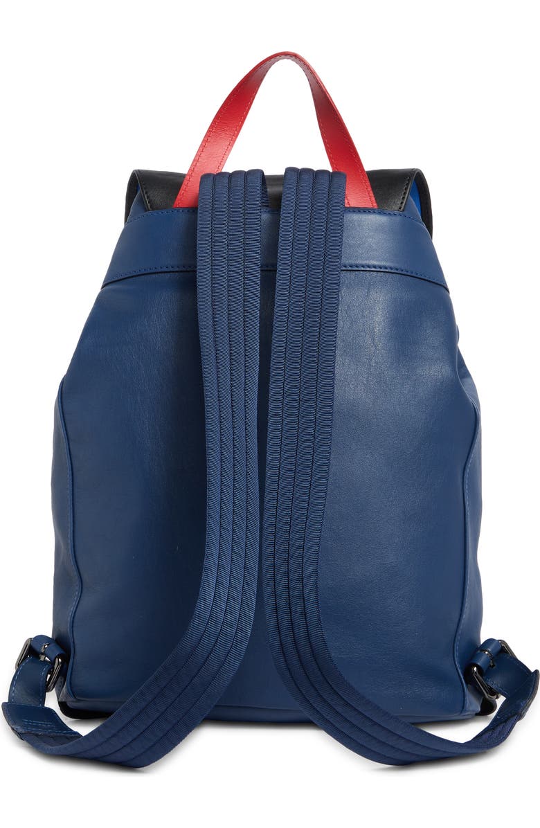 Longchamp LC3D Colorblock Medium Leather Backpack, Alternate, color, Blue
