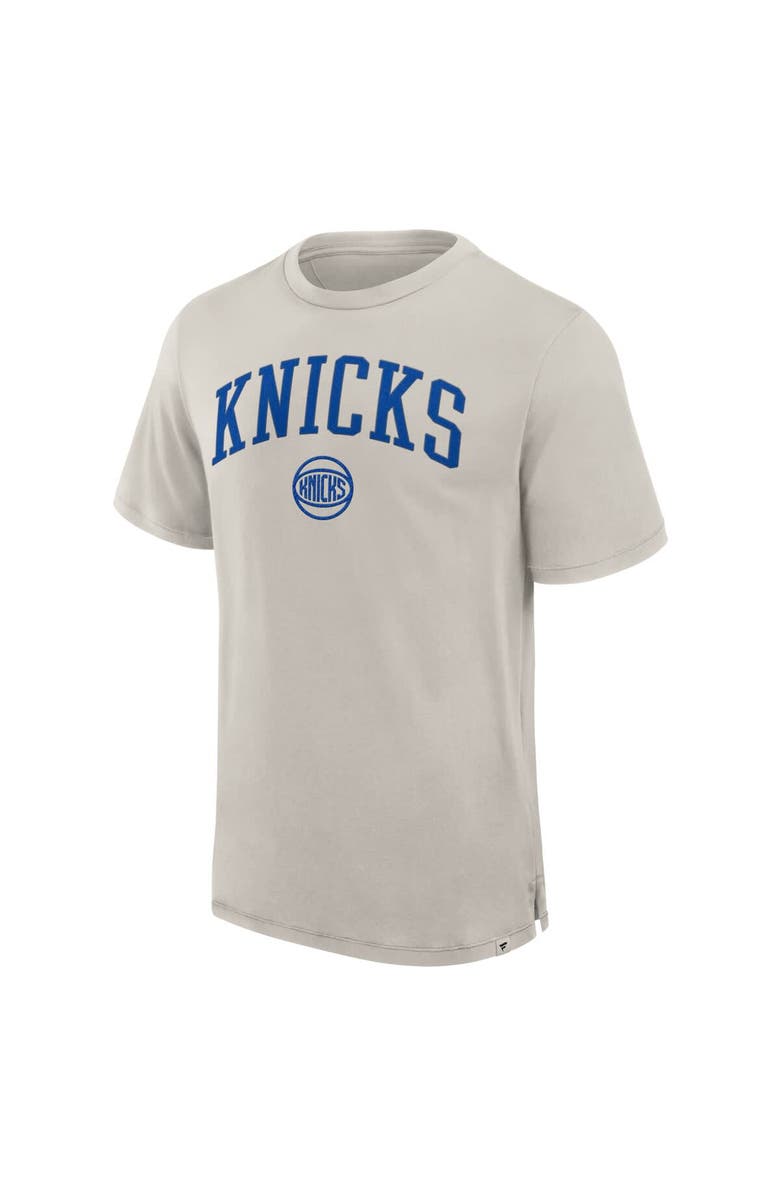FANATICS Men's Fanatics Cream New York Knicks Crossover Collection Pull Up Jumper Shot Premium T-Shirt, Alternate, color, Cream