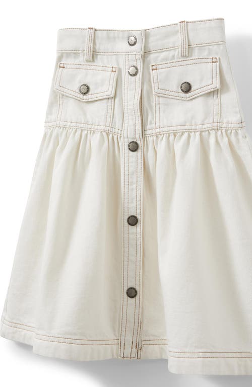 Shop Cotton On Kids Kid's Cherie Denim Midi Skirt In Hayman Ecru