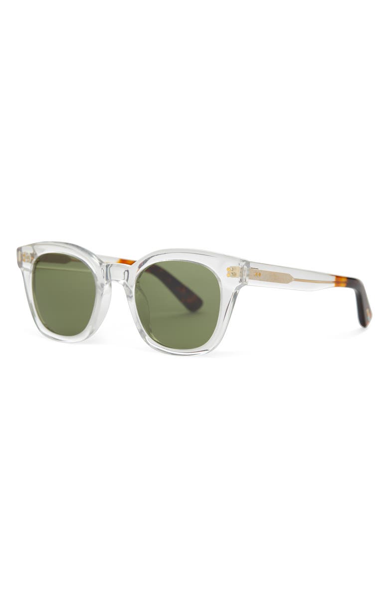 TOMS Rome 49mm Square Sunglasses, Alternate, color, Vintage Crystal/ Bottle Green
