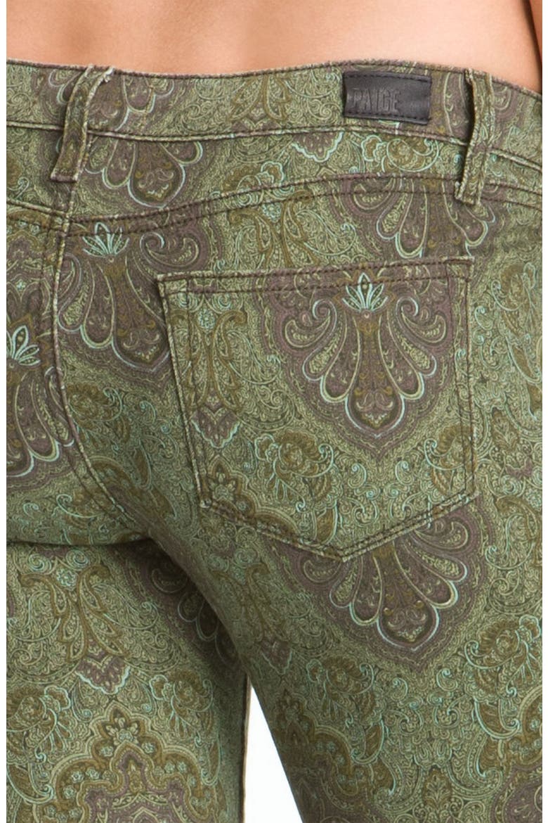 Denim 'Verdugo' Print Skinny Jeans, Alternate, color, ESTATE GREEN PAISLEY