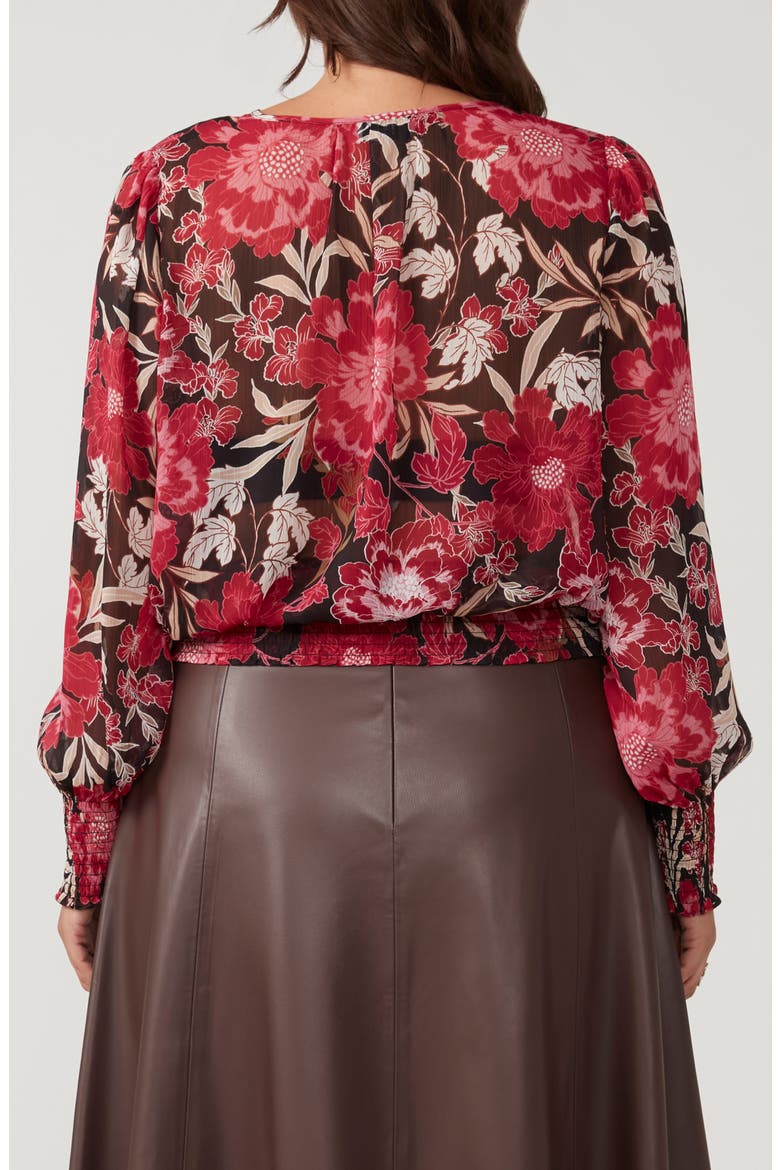 Petal Dream Floral Tie Hem Chiffon Top, Alternate, color, PRINT