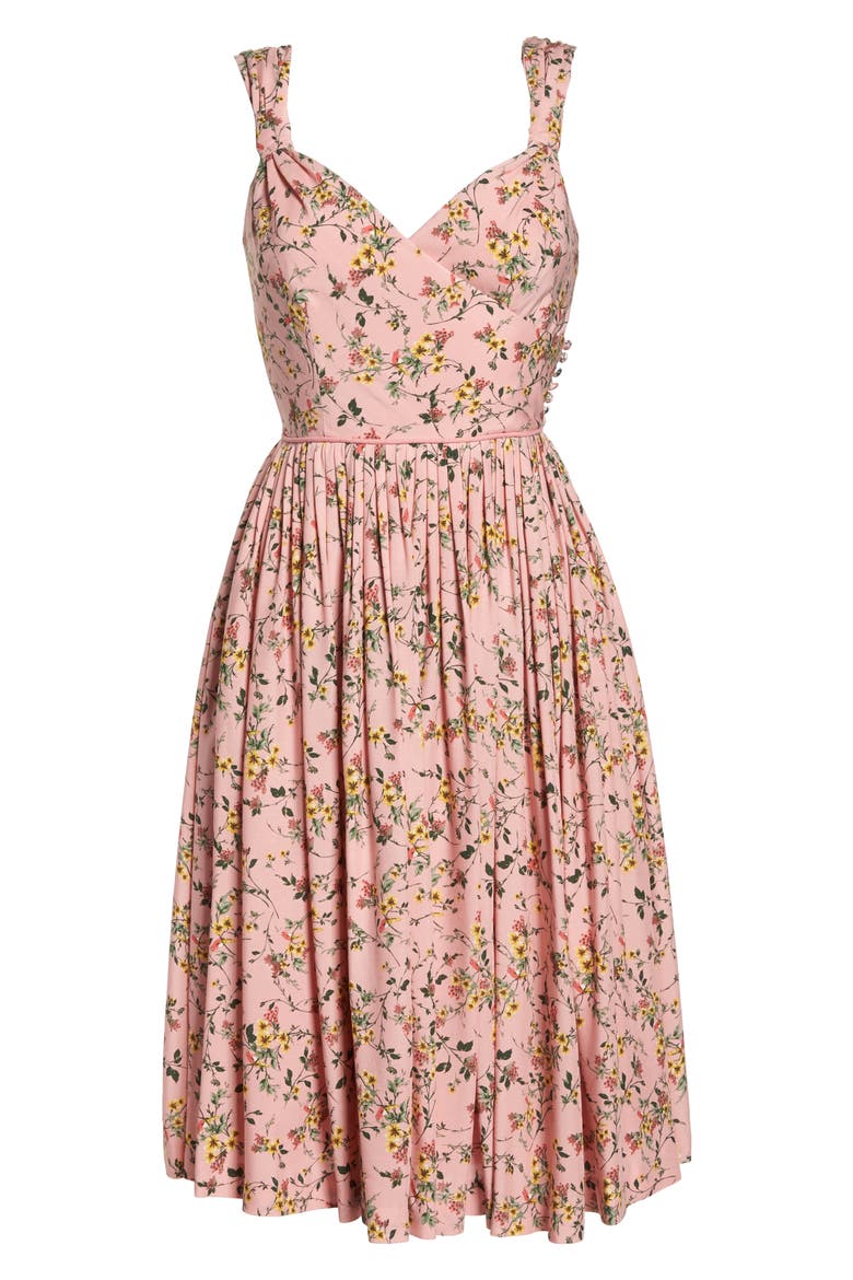 Sarah Floral Print Sundress, Alternate, color, VINTAGE ROSE/ DESERT CORAL