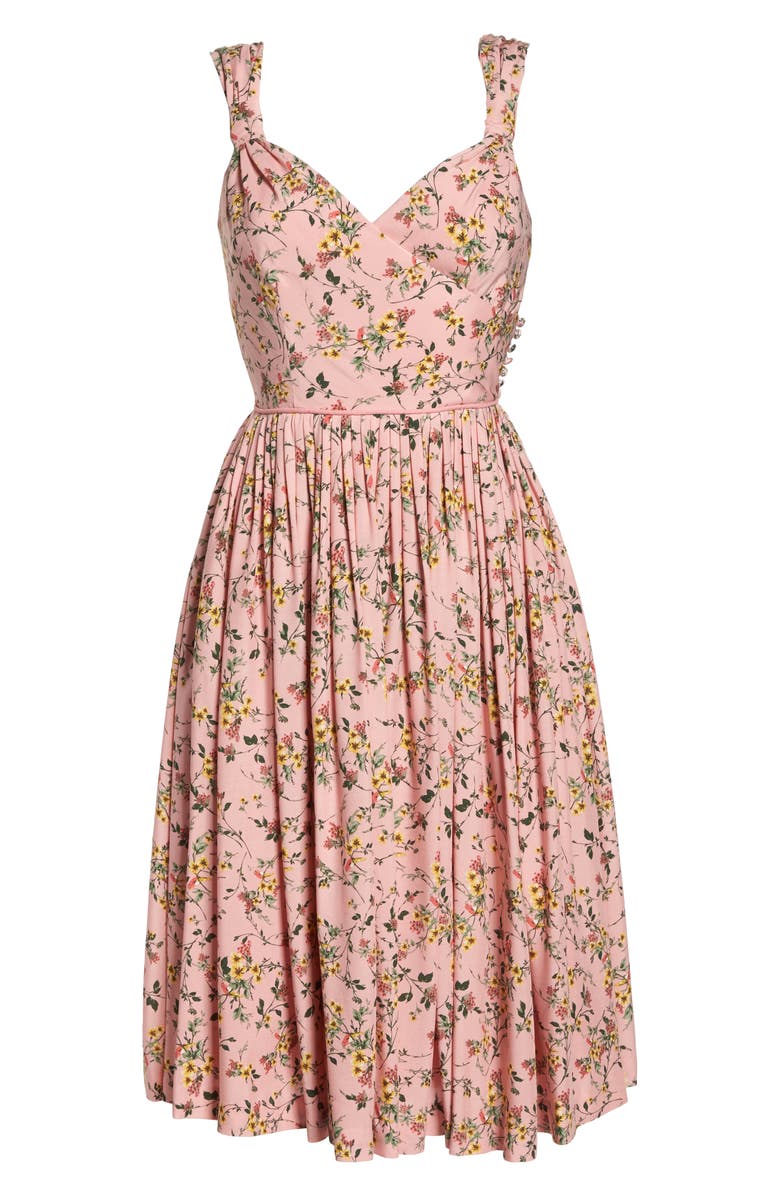 Gal Meets Glam Collection Sarah Floral Print Sundress, Alternate, color, 