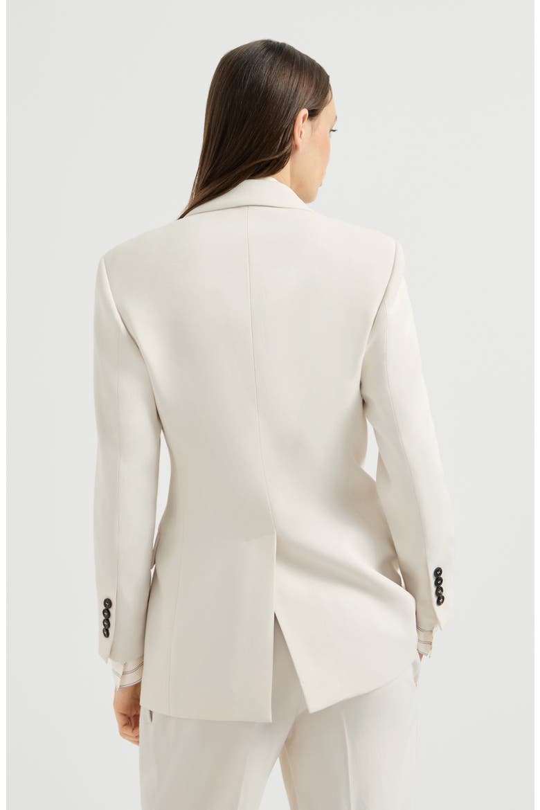 Comfort viscose couture twill blazer with monili, Alternate, color, Milk