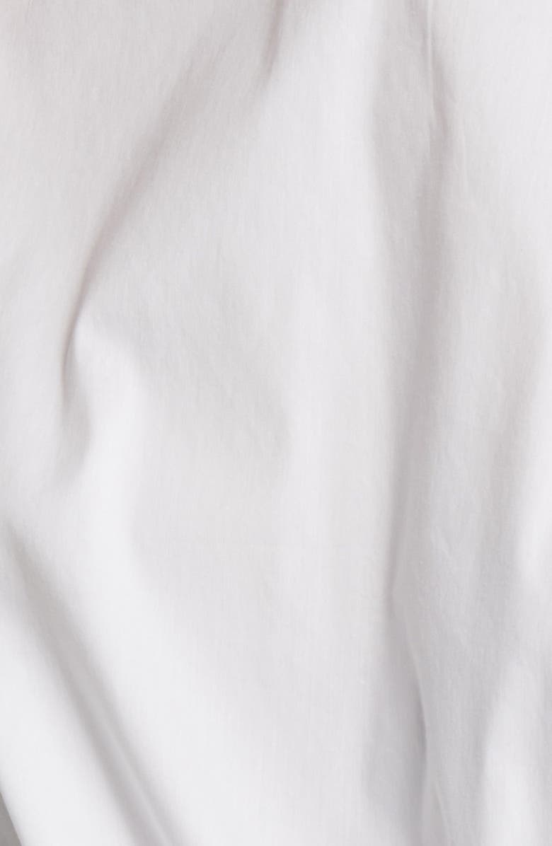 NIKKI LUND Alexis Tie Front Poplin Top, Alternate, color, White