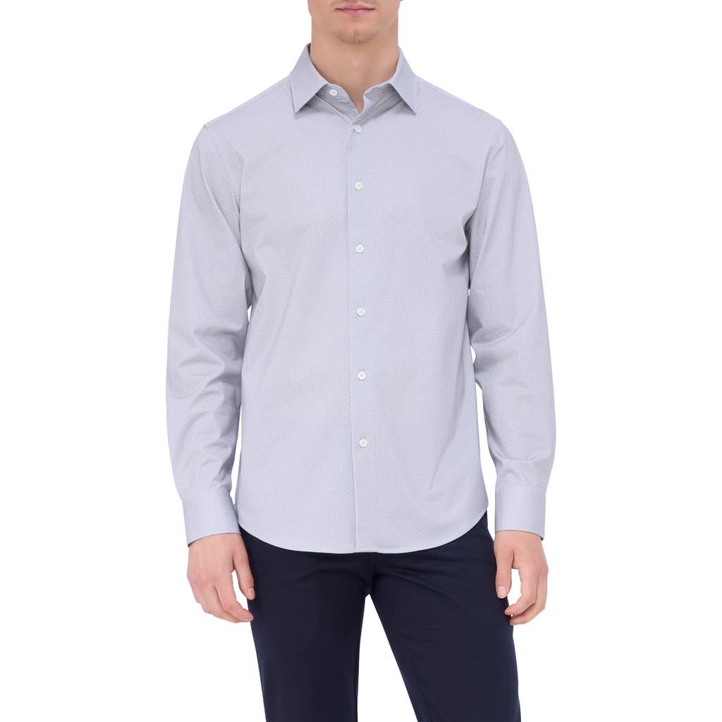 Bugatchi James Ooohcotton® Geo Print Button-up Shirt In Desert