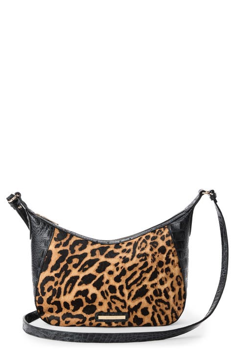 Corinne Croc Embossed Leather Crossbody