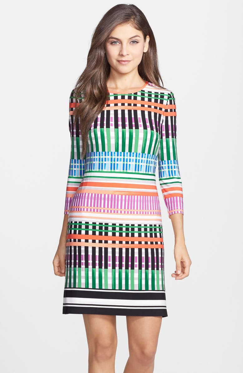Eliza J Print Jersey A-Line Dress, Main, color,