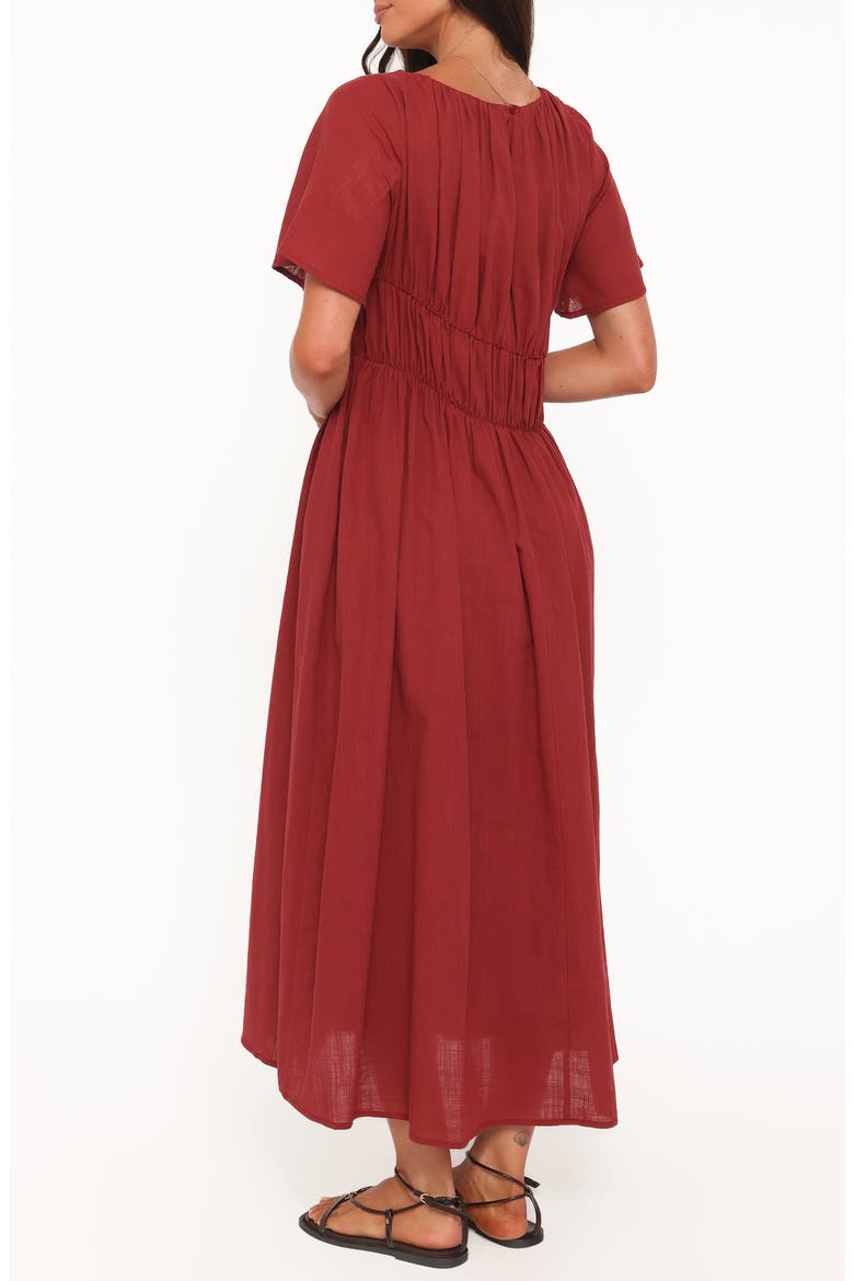Harlen Cotton Maxi Dress, Alternate, color, DEEP RED