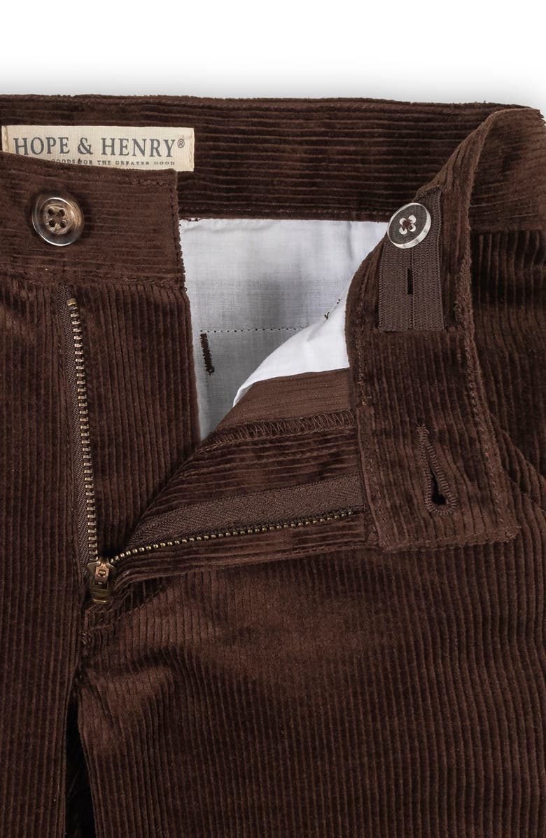 Hope & Henry Organic Stretch Corduroy Pant, Alternate, color, Chocolate