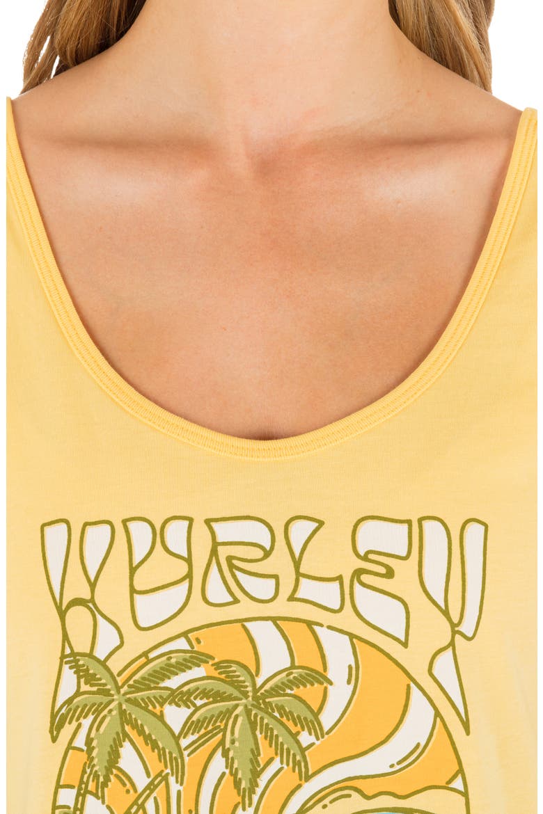 Splash Scoop Hem Cotton Graphic Tank Top, Alternate, color, BANANA CREAM