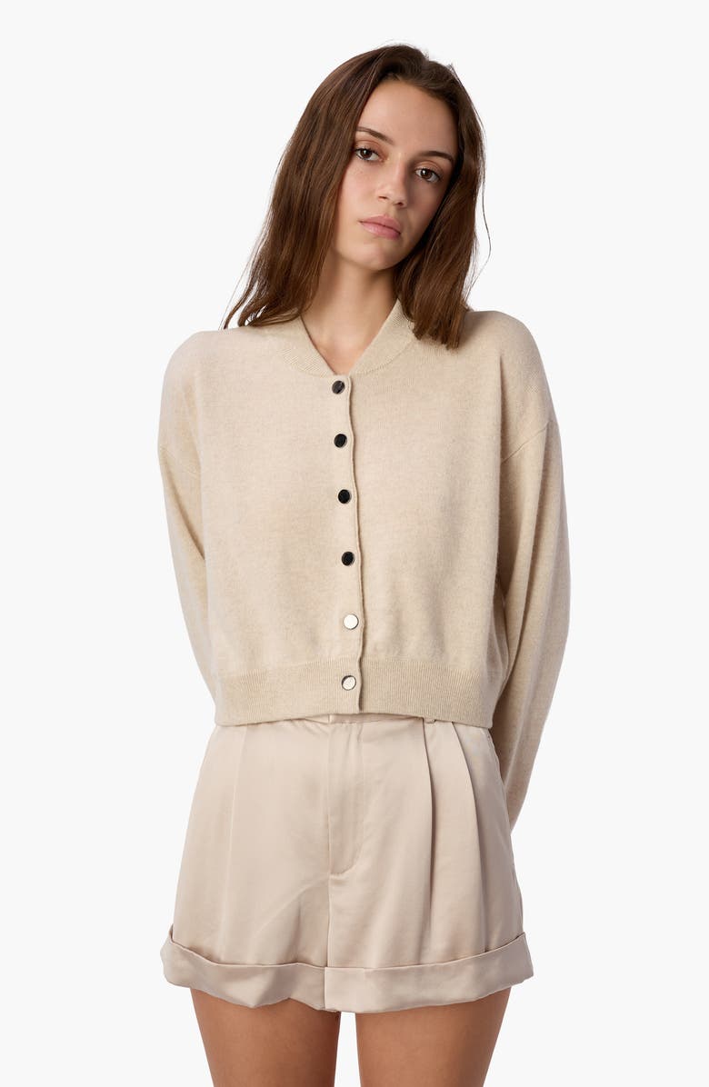 CAMI NYC Marcela Boxy Cashmere Cardigan, Alternate, color, Bone