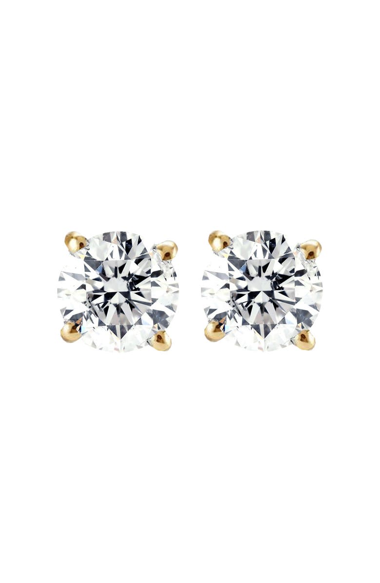 Bliss Diamond 2 Ct Certified Diamond Studs With Screw Backs 14k Gold, Main, color, 