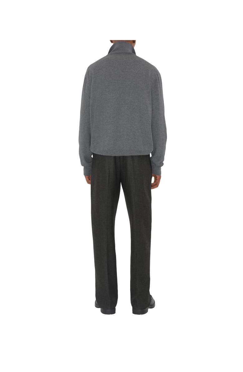 Burberry Cashmere Blend Half-zip Sweater, Alternate, color, Grey