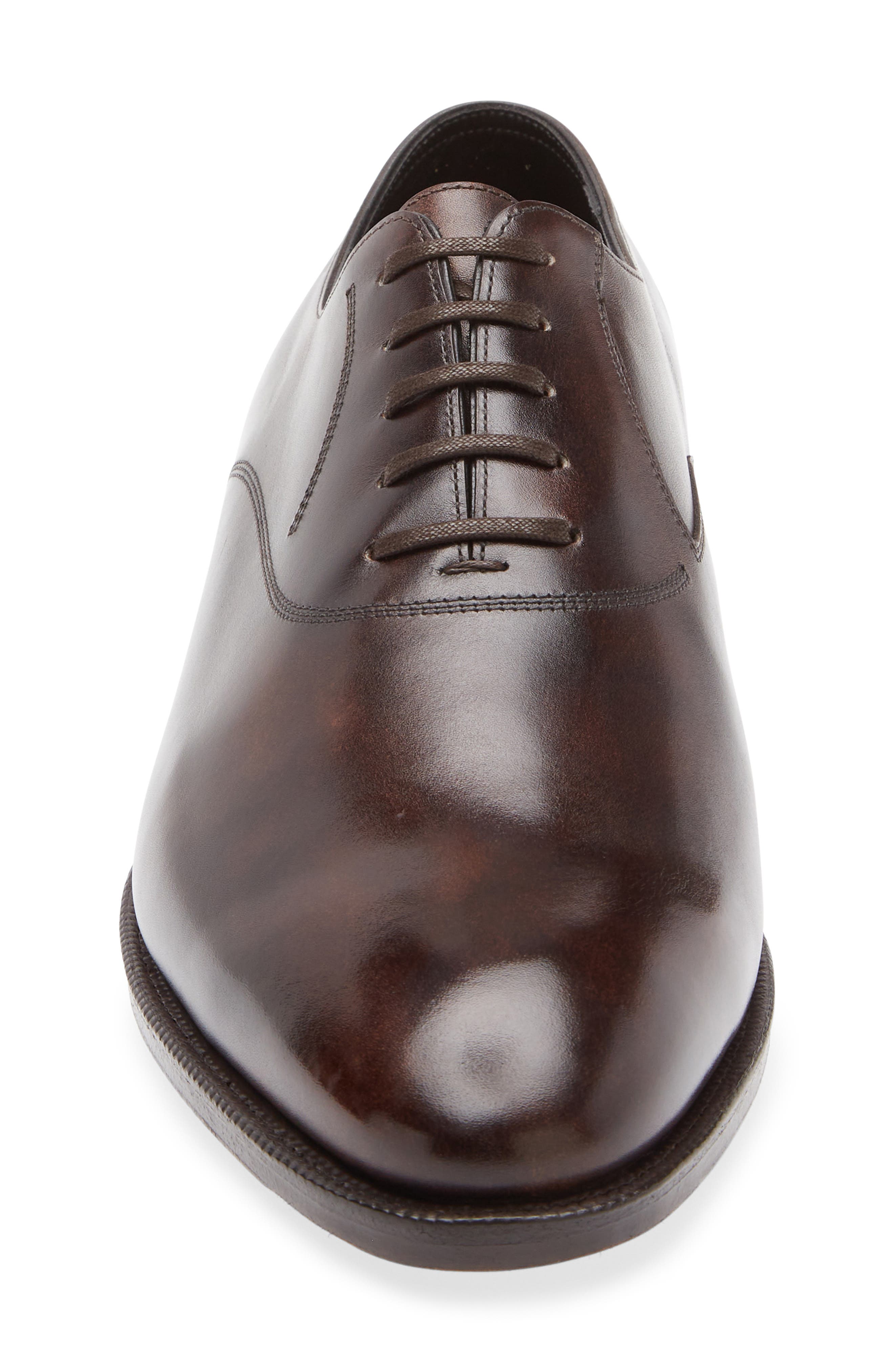John Lobb Luke Wholecut Oxford, Alternate, color, Dark Brown