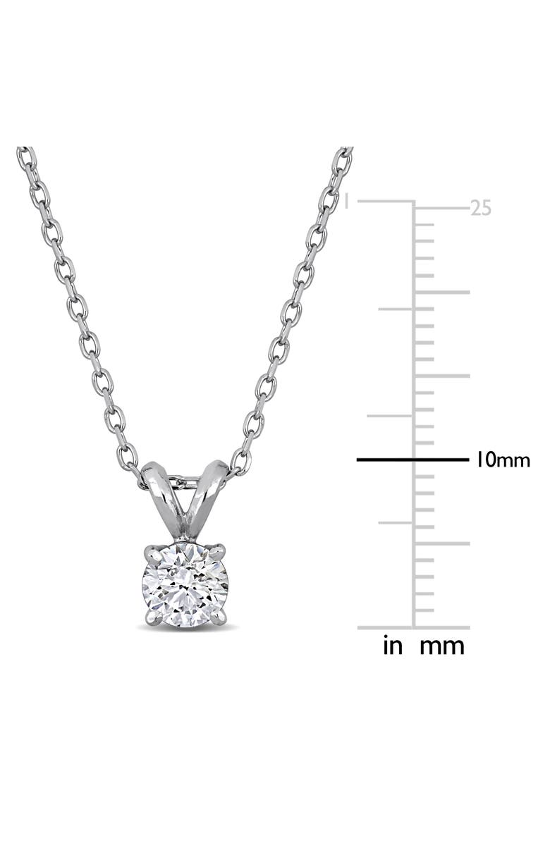 Julianna B. 1/2 CTW Lab-Grown Diamond Solitaire Necklace Platinum, Alternate, color, White Gold