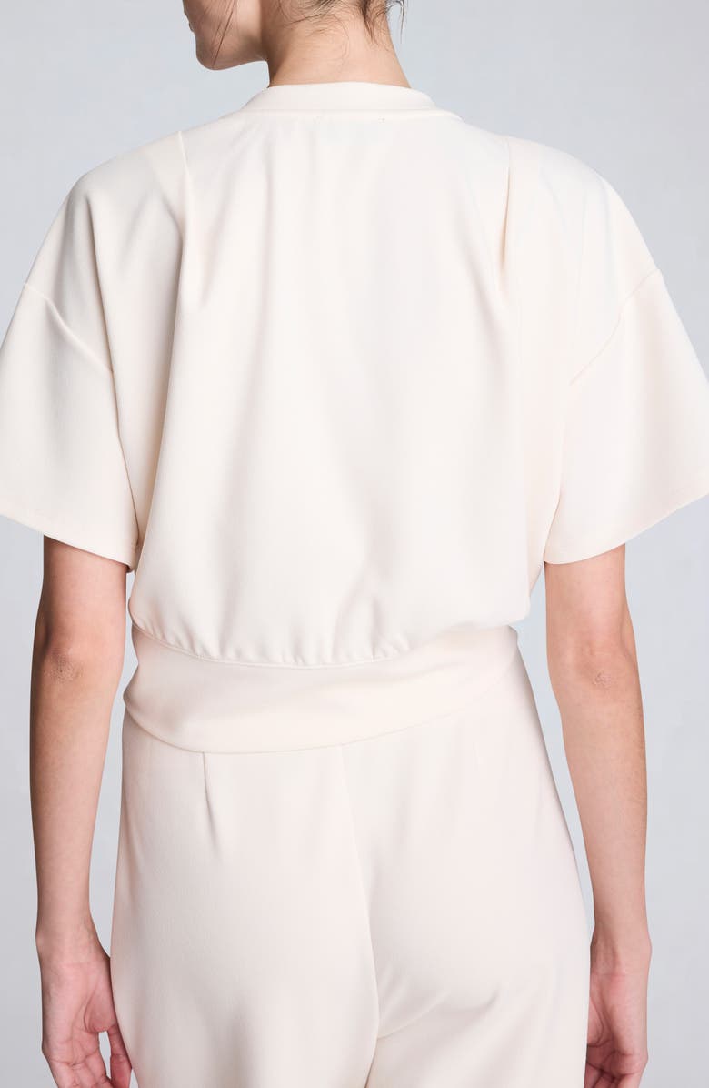 Kenneth Cole Pleated Shoulder Top, Alternate, color, Oyster