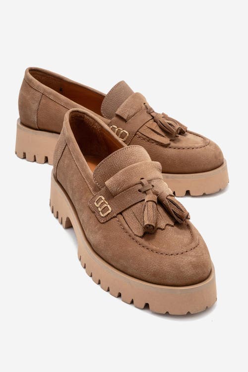 Forever & Always Shoes Poen Leather Tassel Loafer In Brown