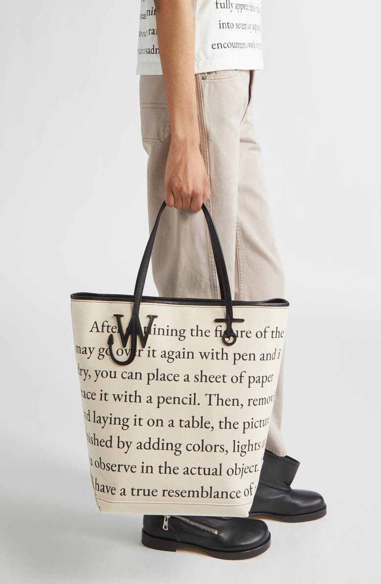 JW Anderson Tall Anchor Canvas Tote, Alternate, color,