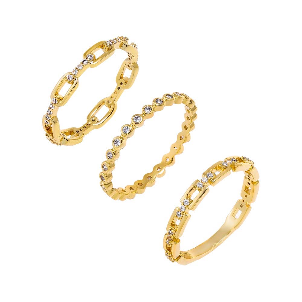BY ADINA EDEN CZ Dainty Stacking Rings Combo Set (Women) | Nordstrom