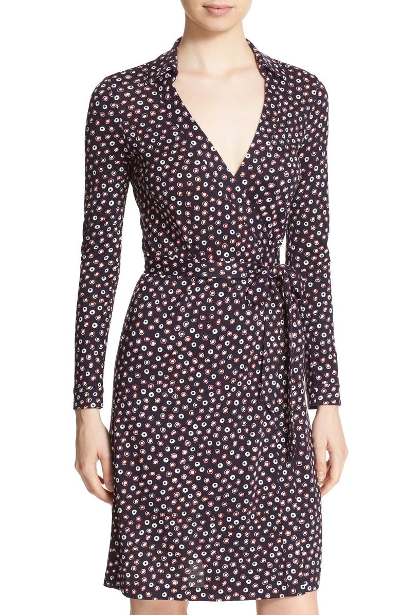 Diane von Furstenberg New Jeanne Two Silk Wrap Dress, Alternate, color,