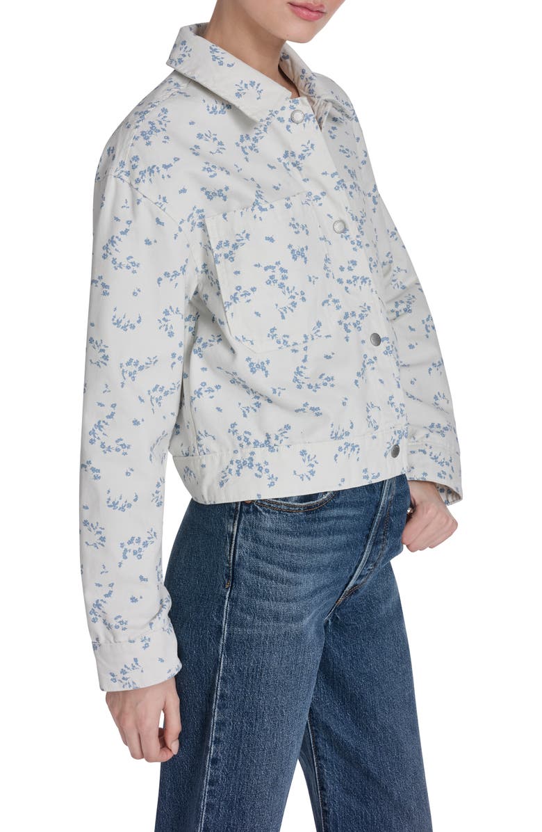 Levi's Floral Print Shirt Jacket, Alternate, color, White Blue Ditsy Floral