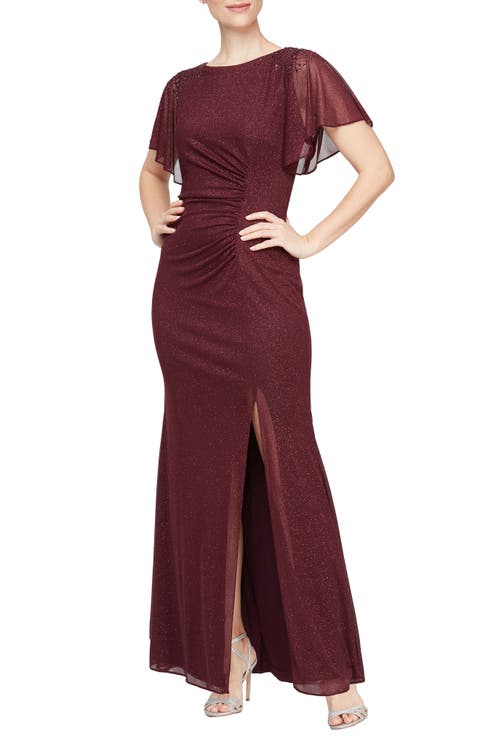 Sparkle Embellished Shoulder Gown