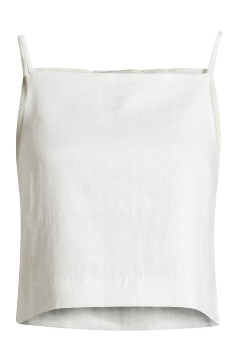 Kerri Linen Crop Tank