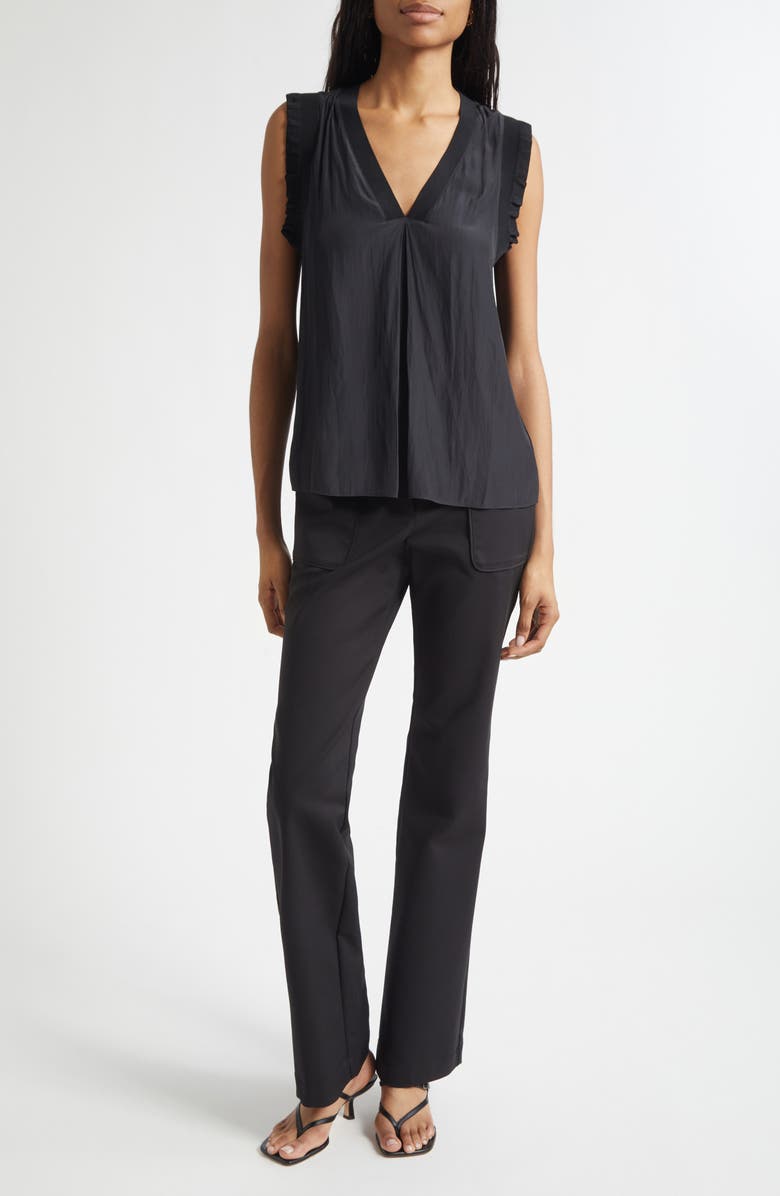 Ramy Brook Zandra Ruffle Trim Sleeveless Top, Alternate, color,