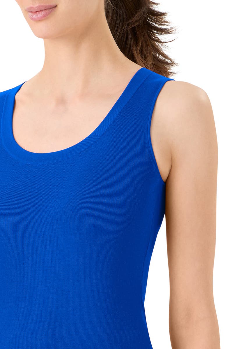 Akris Silk Sweater Tank, Alternate, color, Lapis Blue