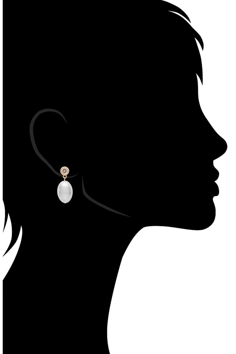 Imitation Pearl Drop Earrings, Alternate, color, PEARL
