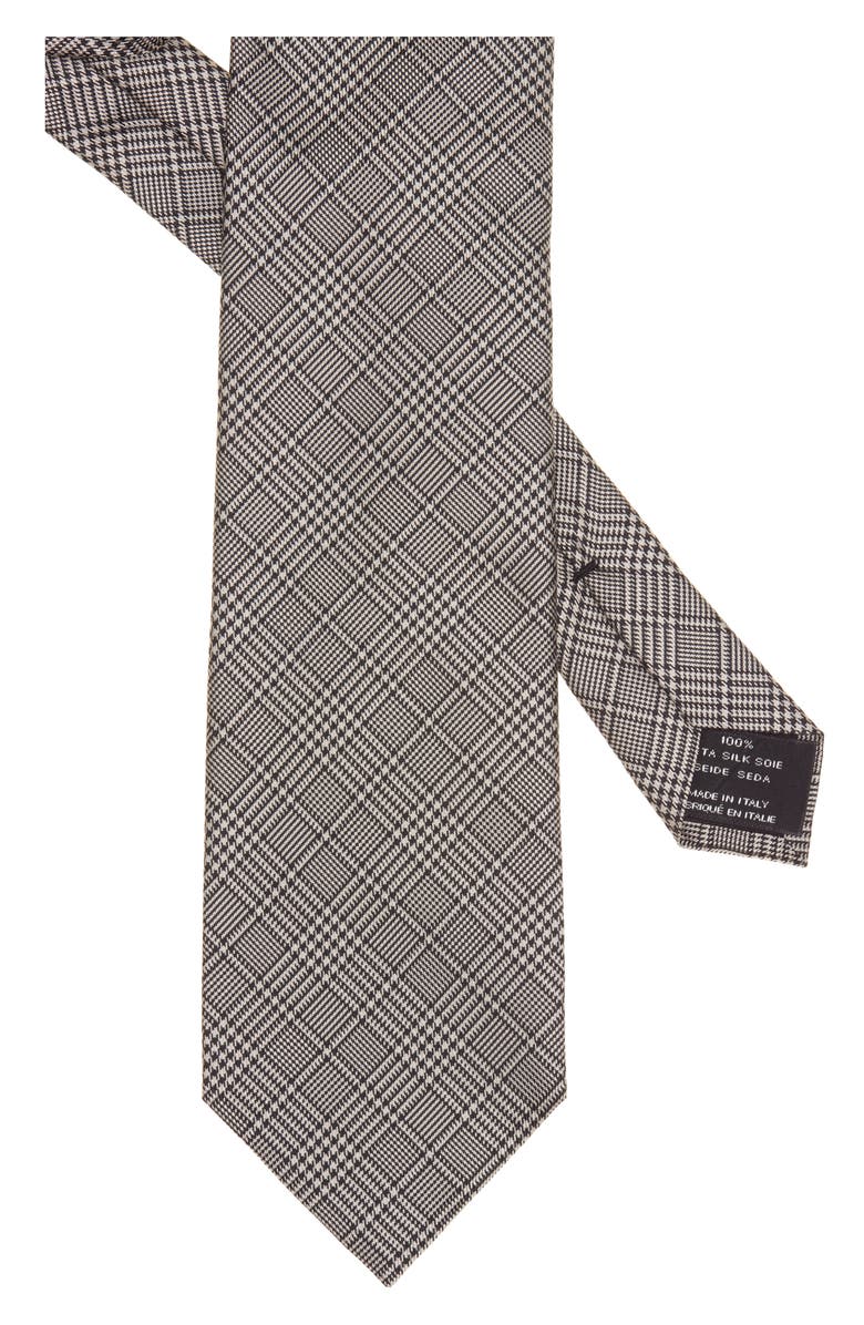 TOM FORD Prince of Wales Check Silk Tie, Alternate, color, Beige Multi