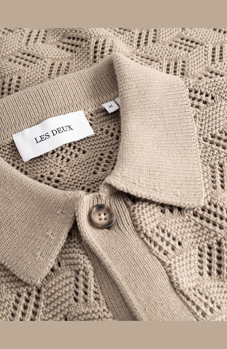 Les Deux Eloi Open Stitch Cardigan, Alternate, color, Dark Sand