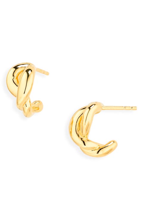 Ochre Huggie Earrings