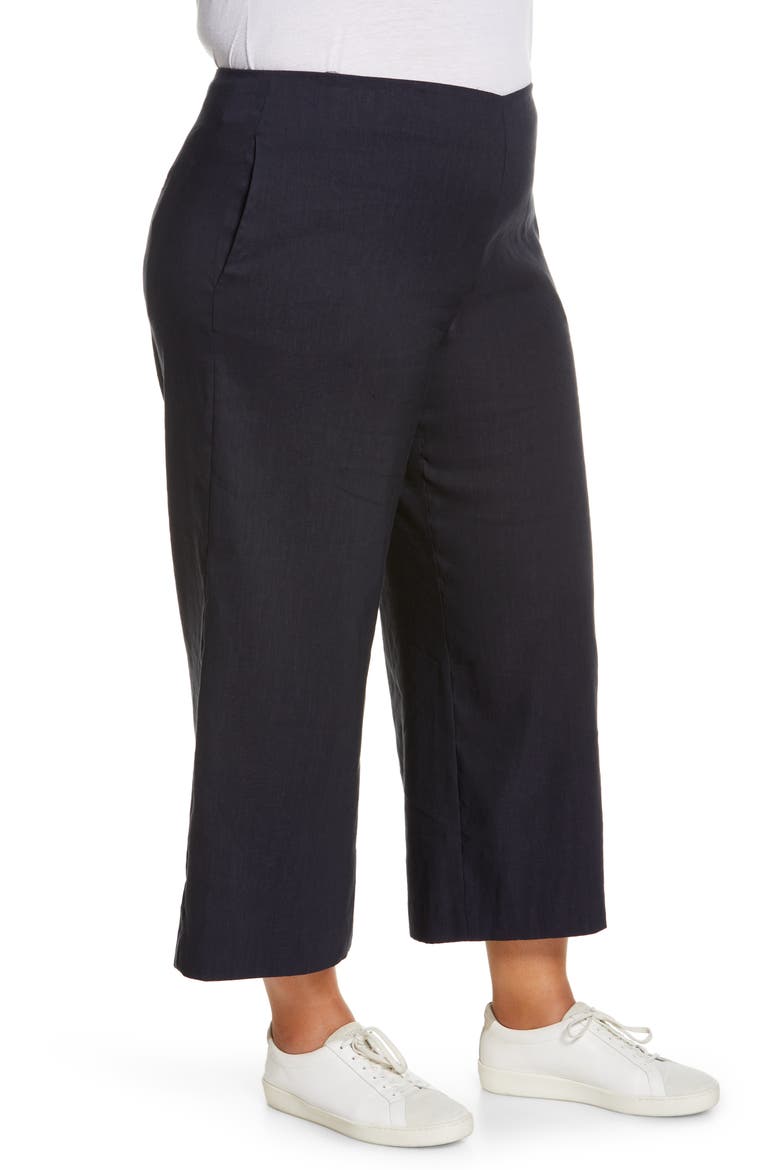 High Waist Wide Leg Pants, Alternate, color, COASTAL