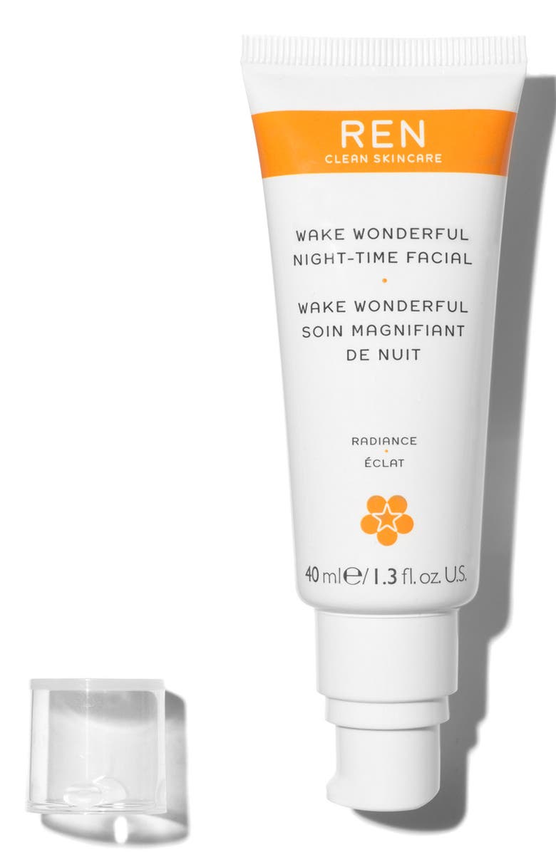 REN Clean Skincare Wake Wonderful Night-Time Facial Exfoliating Treatment, Alternate, color,