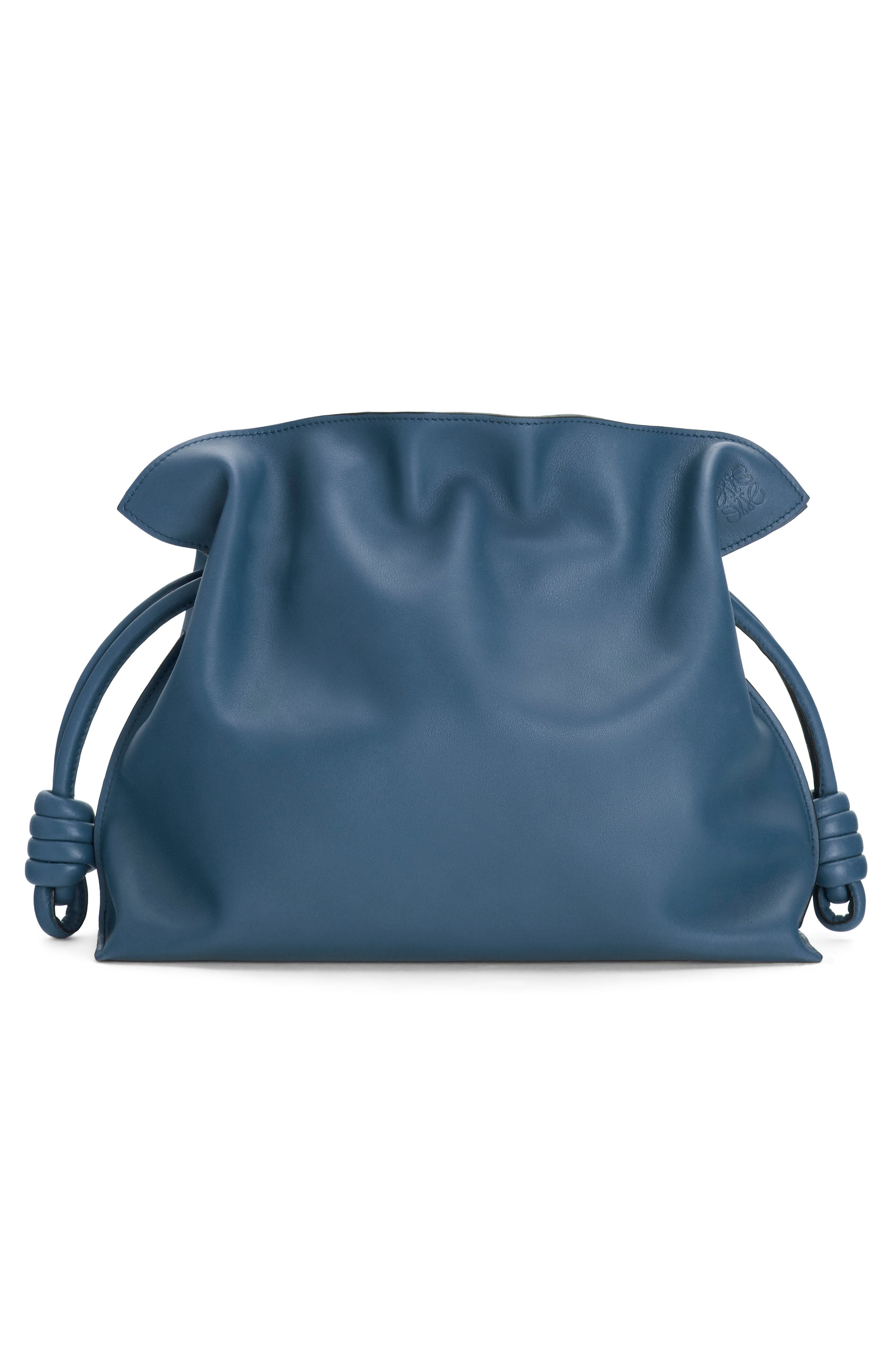 Loewe Flamenco Knot Leather Clutch, Alternate, color, 