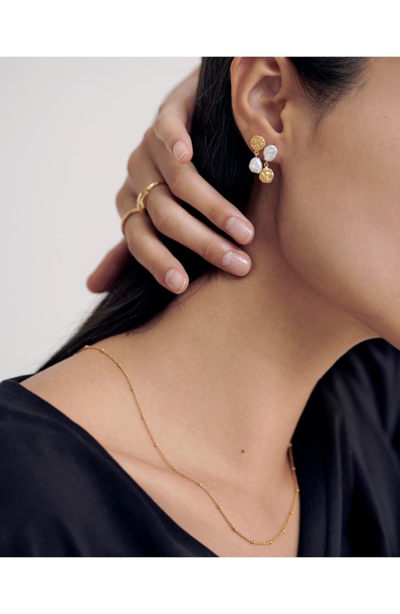 Monica Vinader Mismatched Keshi Pearl Drop Earrings, Alternate, color, 18Ct Gold Vermeil On Sterling