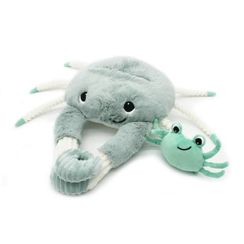 Crab Mom & Her Baby - Secret Keeper Plush Toy, Eco-Friendly, Soft & Washable