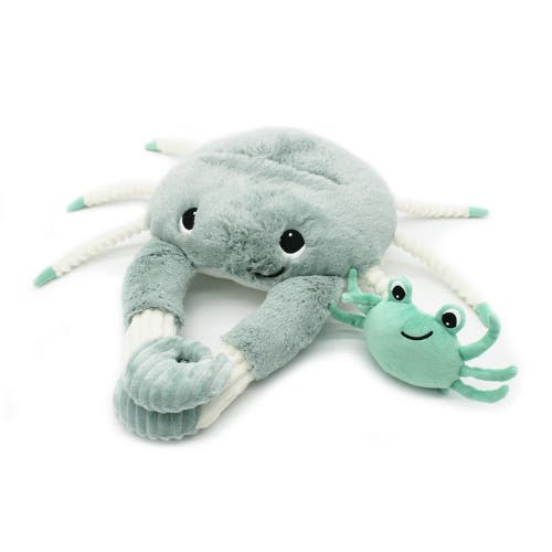 Les Ptipotos Crab Mom & Her Baby - Secret Keeper Plush Toy, Eco-Friendly, Soft & Washable in Mint  product