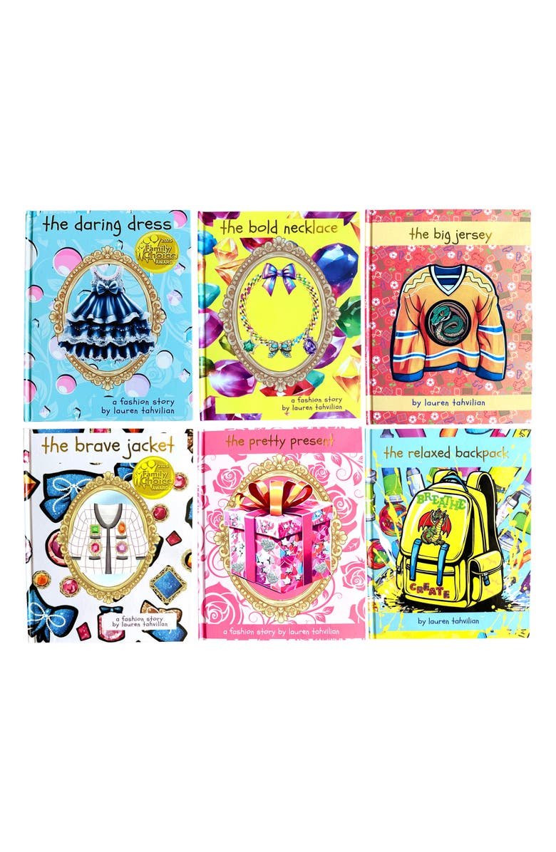 Lauren Tahvilian 'The Daring Dress', 'The Bold Necklace', 'The Big Jersey', 'The Brave Jacket, 'The Pretty Present' & 'The Relaxed Backpack' Book Set, Main, color,