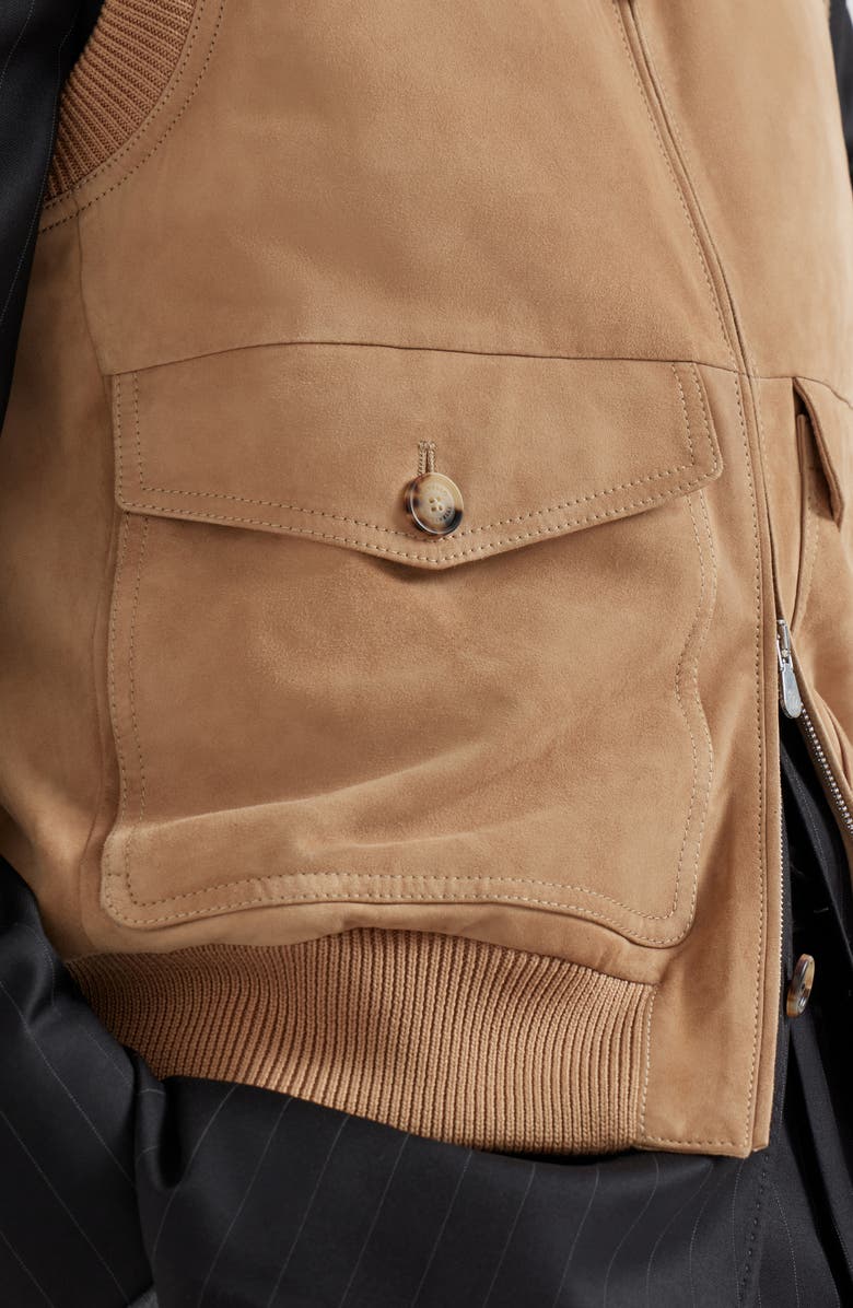 Brunello Cucinelli Suede vest, Alternate, color, Light Brown