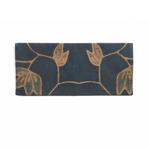 Studio Variously Folio Indigo Shibori Hand Crafted Zero Waste Cotton Pouch In Indigo