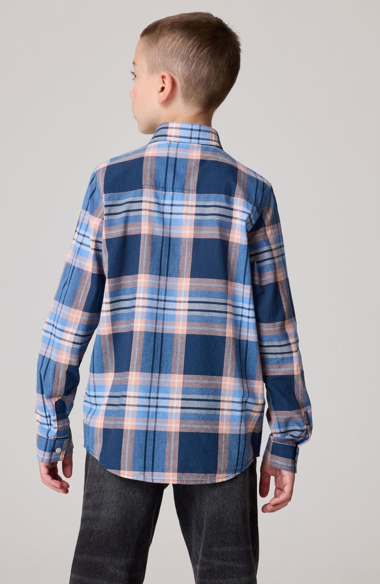 Kids' Plaid Cotton Button-Up Shirt