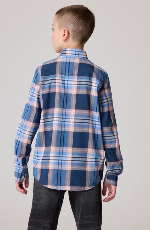 Smallsaints By Allsaints Kids' Plaid Cotton Button-up Shirt In Blue